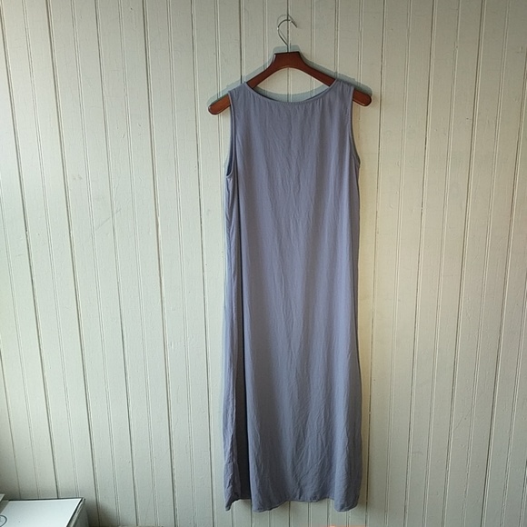 SOLD Eileen Fisher lavender silk maxi shift dress - Picture 1 of 5